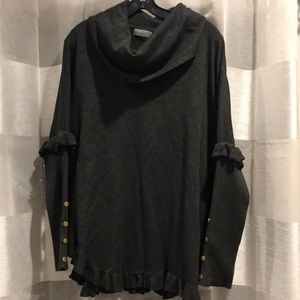 JOSEPH A. Charcoal Gray cow neck sweater Large